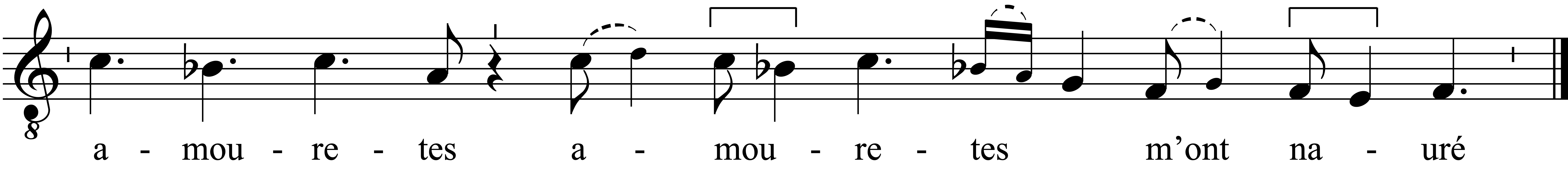Refrain musical notation